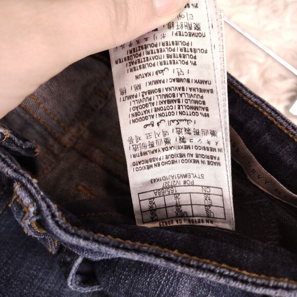 Guess Power Curvy Mid Dark Wash Jeans Stitched Design Size 26 - Picture 6 of 8